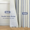 image:imageDriftAway Farmhouse Stripe Blackout Curtains Grommet W52xL84 Loden GreenB Navy Stripe
