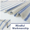 image:imageDriftAway Farmhouse Stripe Blackout Curtains Grommet W52xL84 Loden GreenB Navy Stripe