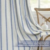 image:imageDriftAway Farmhouse Stripe Blackout Curtains Grommet W52xL84 Loden GreenB Navy Stripe