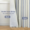image:imageDriftAway Farmhouse Stripe Blackout Curtains Grommet W52xL84 Loden GreenB Navy Stripe