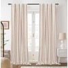 image:imageDriftAway Farmhouse Stripe Blackout Curtains Grommet W52xL84 Loden GreenB Red Stripe