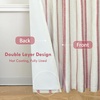 image:imageDriftAway Farmhouse Stripe Blackout Curtains Grommet W52xL84 Loden GreenB Red Stripe