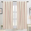 image:imageDriftAway Farmhouse Stripe Blackout Curtains Grommet W52xL84 Loden GreenB Red Stripe