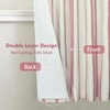 image:imageDriftAway Farmhouse Stripe Blackout Curtains Grommet W52xL84 Loden GreenB Red Stripe