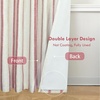 image:imageDriftAway Farmhouse Stripe Blackout Curtains Grommet W52xL84 Loden GreenB Red Stripe