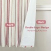 image:imageDriftAway Farmhouse Stripe Blackout Curtains Grommet W52xL84 Loden GreenB Red Stripe