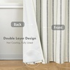 image:imageDriftAway Farmhouse Stripe Blackout Curtains Grommet W52xL84 Loden GreenG Black Stripe