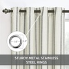 image:imageDriftAway Farmhouse Stripe Blackout Curtains Grommet W52xL84 Loden GreenG Black Stripe