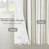 image:imageDriftAway Farmhouse Stripe Blackout Curtains Grommet W52xL84 Loden GreenG Black Stripe