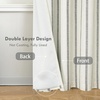 image:imageDriftAway Farmhouse Stripe Blackout Curtains Grommet W52xL84 Loden GreenG Black Stripe