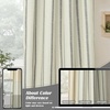image:imageDriftAway Farmhouse Stripe Blackout Curtains Grommet W52xL84 Loden GreenG Black Stripe