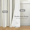 image:imageDriftAway Farmhouse Stripe Blackout Curtains Grommet W52xL84 Loden GreenG Black Stripe