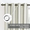 image:imageDriftAway Farmhouse Stripe Blackout Curtains Grommet W52xL84 Loden GreenG Black Stripe