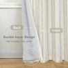 image:imageDriftAway Farmhouse Stripe Blackout Curtains Grommet W52xL84 Loden GreenG Camel Beige Stripe
