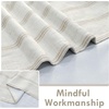 image:imageDriftAway Farmhouse Stripe Blackout Curtains Grommet W52xL84 Loden GreenG Camel Beige Stripe