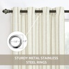 image:imageDriftAway Farmhouse Stripe Blackout Curtains Grommet W52xL84 Loden GreenG Camel Beige Stripe