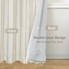 image:imageDriftAway Farmhouse Stripe Blackout Curtains Grommet W52xL84 Loden GreenG Camel Beige Stripe