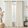 image:imageDriftAway Farmhouse Stripe Blackout Curtains Grommet W52xL84 Loden GreenG Camel Beige Stripe