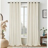 image:imageDriftAway Farmhouse Stripe Blackout Curtains Grommet W52xL84 Loden GreenG Camel Beige Stripe