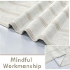 image:imageDriftAway Farmhouse Stripe Blackout Curtains Grommet W52xL84 Loden GreenG Camel Beige Stripe