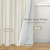 image:imageDriftAway Farmhouse Stripe Blackout Curtains Grommet W52xL84 Loden GreenG Camel Beige Stripe