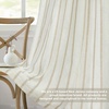 image:imageDriftAway Farmhouse Stripe Blackout Curtains Grommet W52xL84 Loden GreenG Camel Beige Stripe