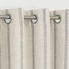image:imageDriftAway Farmhouse Stripe Blackout Curtains Grommet W52xL84 Loden GreenG Gray Stripe