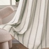 image:imageDriftAway Farmhouse Stripe Blackout Curtains Grommet W52xL84 Loden GreenG Gray Stripe