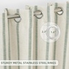 image:imageDriftAway Farmhouse Stripe Blackout Curtains Grommet W52xL84 Loden GreenG Loden Green Stripe