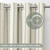 image:imageDriftAway Farmhouse Stripe Blackout Curtains Grommet W52xL84 Loden GreenG Loden Green Stripe