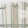 image:imageDriftAway Farmhouse Stripe Blackout Curtains Grommet W52xL84 Loden GreenG Loden Green Stripe
