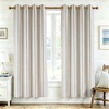 image:imageDriftAway Farmhouse Stripe Blackout Curtains Grommet W52xL84 Loden GreenG Navy Stripe