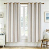 image:imageDriftAway Farmhouse Stripe Blackout Curtains Grommet W52xL84 Loden GreenG Navy Stripe