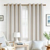image:imageDriftAway Farmhouse Stripe Blackout Curtains Grommet W52xL84 Loden GreenG Navy Stripe