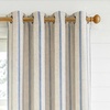 image:imageDriftAway Farmhouse Stripe Blackout Curtains Grommet W52xL84 Loden GreenG Navy Stripe