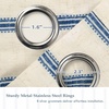 image:imageDriftAway Farmhouse Stripe Blackout Curtains Grommet W52xL84 Loden GreenG Navy Stripe
