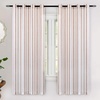 image:imageDriftAway Farmhouse Stripe Blackout Curtains Grommet W52xL84 Loden GreenG Red Stripe