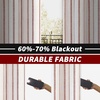 image:imageDriftAway Farmhouse Stripe Blackout Curtains Grommet W52xL84 Loden GreenG Red Stripe