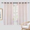 image:imageDriftAway Farmhouse Stripe Blackout Curtains Grommet W52xL84 Loden GreenG Red Stripe