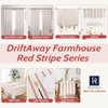 image:imageDriftAway Farmhouse Stripe Blackout Curtains Grommet W52xL84 Loden GreenG Red Stripe
