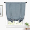 image:imageDriftAway Faux Linen Textured Solid Color Blackout Tie Up Curtain for Kitchen Decorative Adjustable Balloon Rod Pocket Window Linen Curtains for Small Window 42 Inch by 63 Inch Dusty BlueDusty Blue