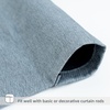 image:imageDriftAway Faux Linen Textured Solid Color Blackout Tie Up Curtain for Kitchen Decorative Adjustable Balloon Rod Pocket Window Linen Curtains for Small Window 42 Inch by 63 Inch Dusty BlueDusty Blue