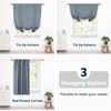 image:imageDriftAway Faux Linen Textured Solid Color Blackout Tie Up Curtain for Kitchen Decorative Adjustable Balloon Rod Pocket Window Linen Curtains for Small Window 42 Inch by 63 Inch Dusty BlueDusty Blue