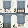 image:imageDriftAway Faux Linen Textured Solid Color Blackout Tie Up Curtain for Kitchen Decorative Adjustable Balloon Rod Pocket Window Linen Curtains for Small Window 42 Inch by 63 Inch Dusty BlueDusty Blue