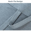 image:imageDriftAway Faux Linen Textured Solid Color Blackout Tie Up Curtain for Kitchen Decorative Adjustable Balloon Rod Pocket Window Linen Curtains for Small Window 42 Inch by 63 Inch Dusty BlueDusty Blue