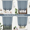 image:imageDriftAway Faux Linen Textured Solid Color Blackout Tie Up Curtain for Kitchen Decorative Adjustable Balloon Rod Pocket Window Linen Curtains for Small Window 42 Inch by 63 Inch Dusty BlueDusty Blue