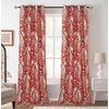 image:imageDriftAway Floral Red Curtains for Bedroom 80 Blackout Thermal Insulated Lined Double Layer Vintage Peacock Printed Pattern Darkening Drapes for Living Room Grommet 2 Panels 52 Inch by 84 Inch RedRed