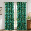 image:imageDriftAway Floral Red Curtains for Bedroom 80 Blackout Thermal Insulated Lined Double Layer Vintage Peacock Printed Pattern Darkening Drapes for Living Room Grommet 2 Panels 52 Inch by 84 Inch RedEmerald Green