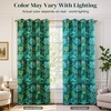 image:imageDriftAway Floral Red Curtains for Bedroom 80 Blackout Thermal Insulated Lined Double Layer Vintage Peacock Printed Pattern Darkening Drapes for Living Room Grommet 2 Panels 52 Inch by 84 Inch RedEmerald Green