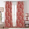 image:imageDriftAway Floral Red Curtains for Bedroom 80 Blackout Thermal Insulated Lined Double Layer Vintage Peacock Printed Pattern Darkening Drapes for Living Room Grommet 2 Panels 52 Inch by 84 Inch RedRed
